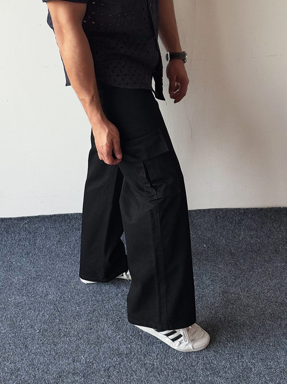 Arctic Drape Jean  Black