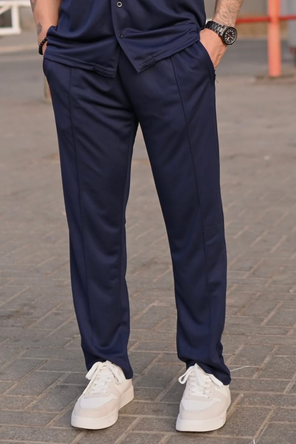 SPD Navy Button Up Trouser