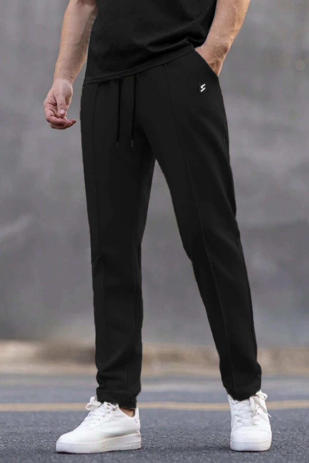SPD Black Button Up Trouser