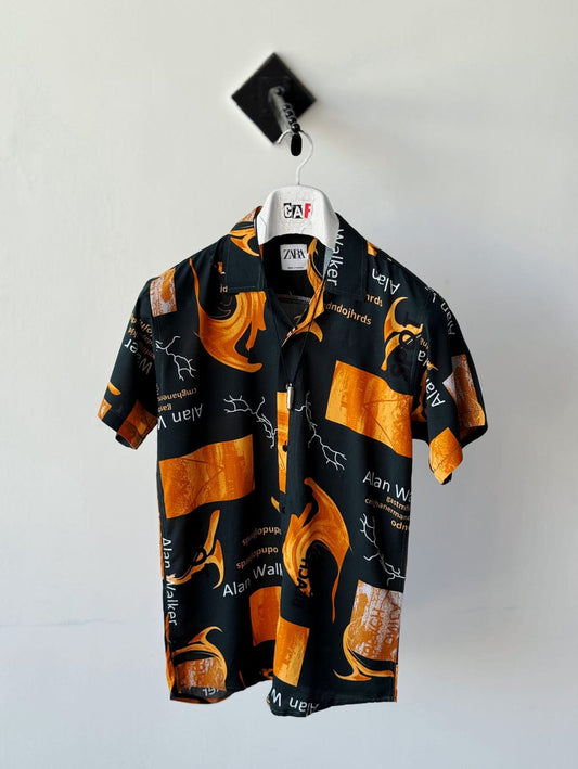 Orange Brushstroke Shirt