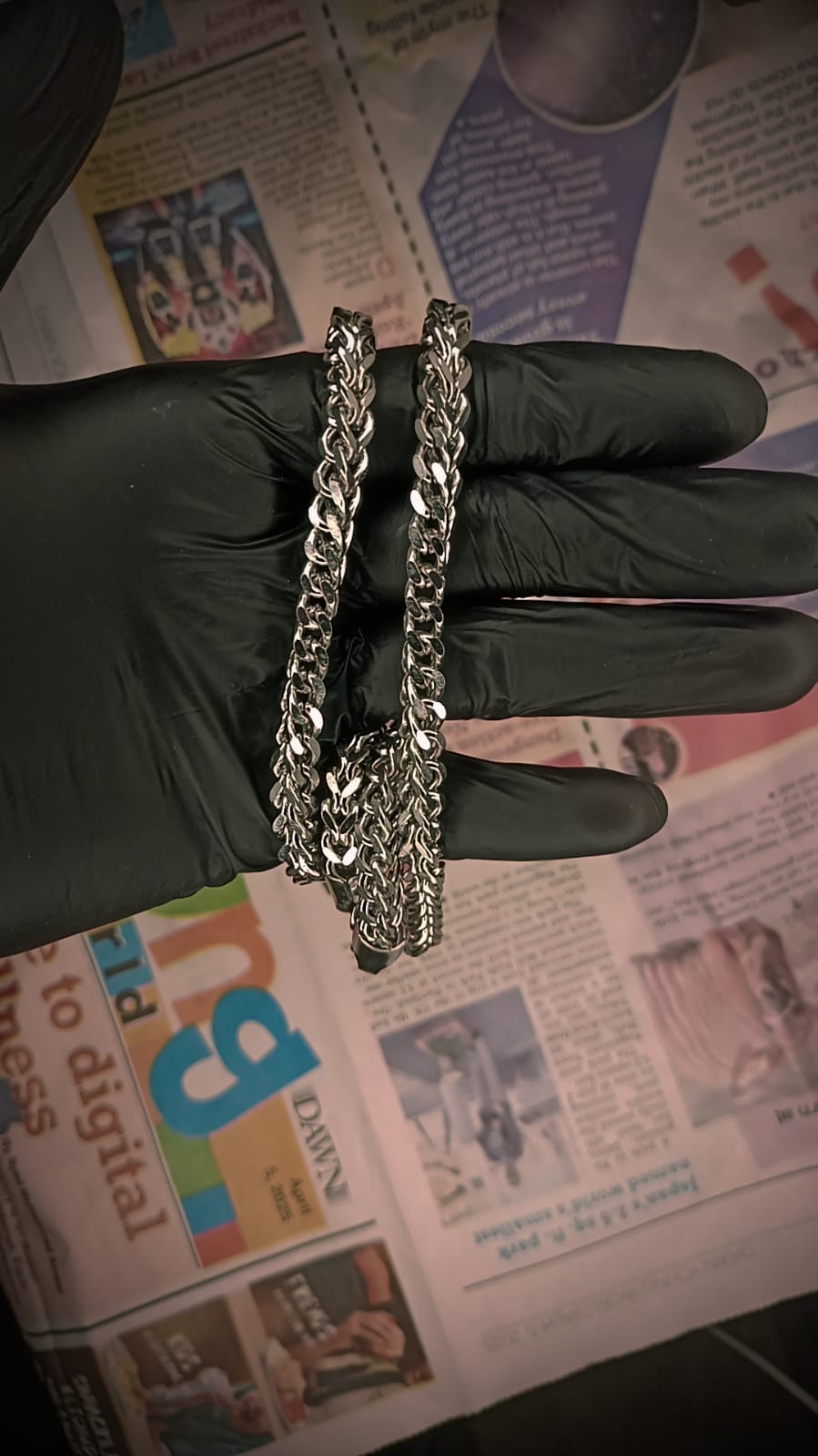 Square shape Chandi Chain