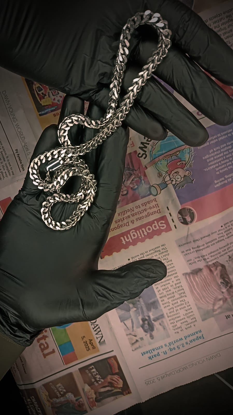 Square shape Chandi Chain
