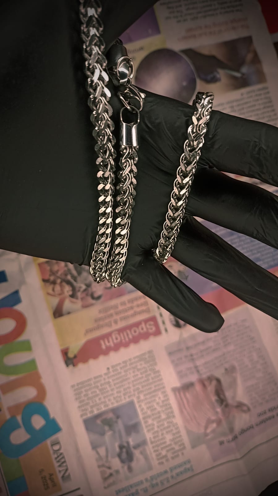 Square shape Chandi Chain