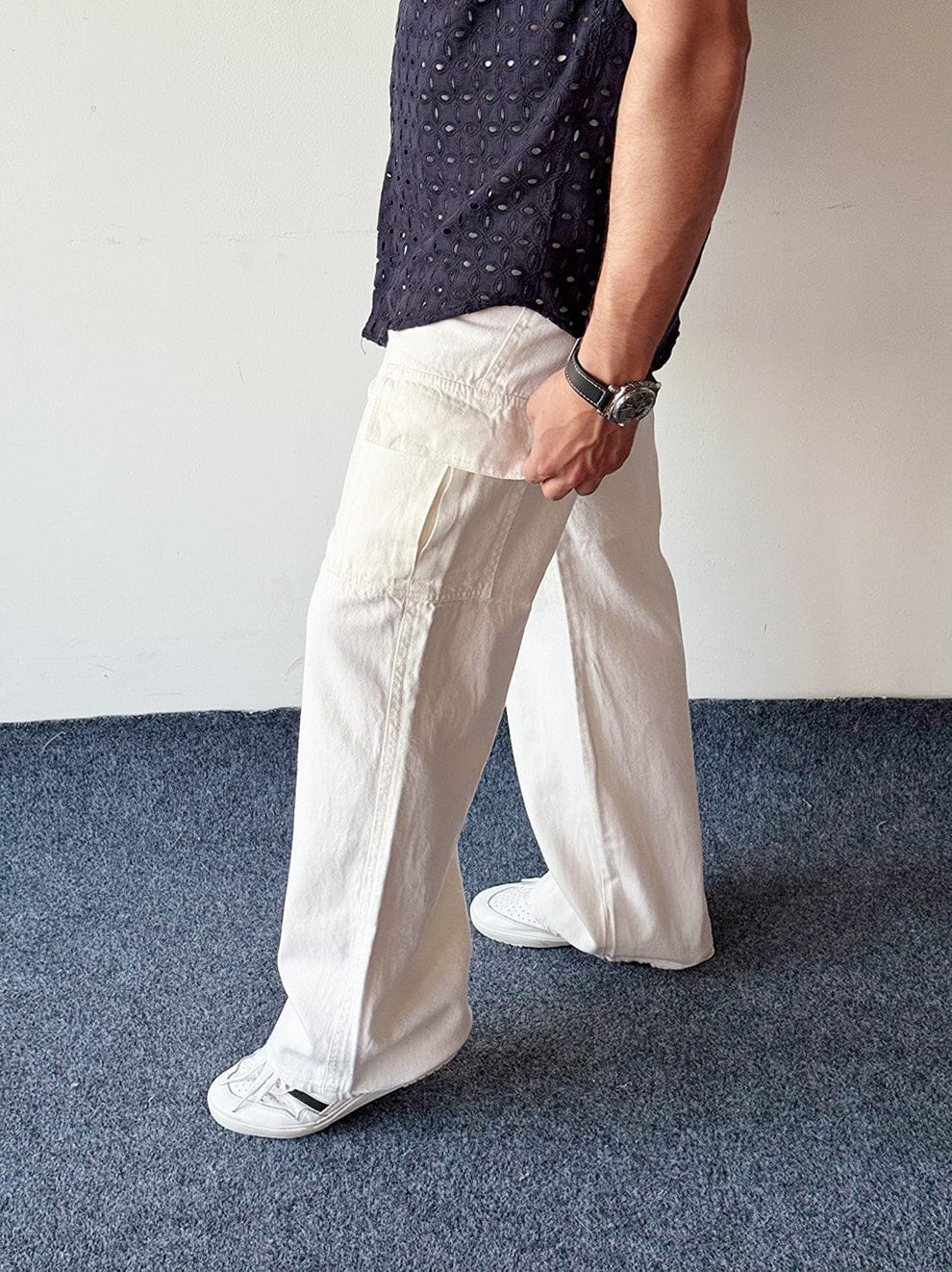 Arctic Drape Jean White