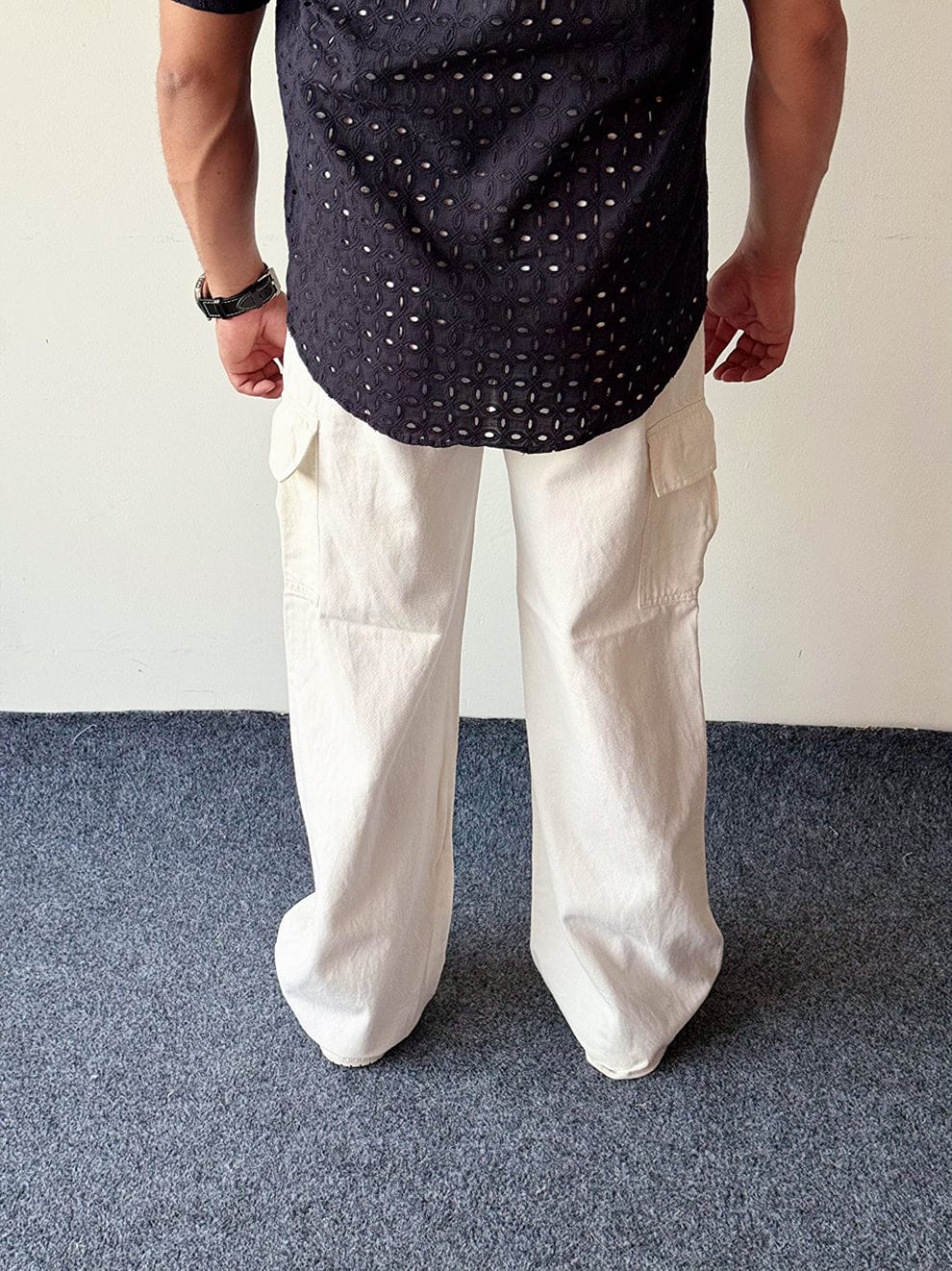 Arctic Drape Jean White